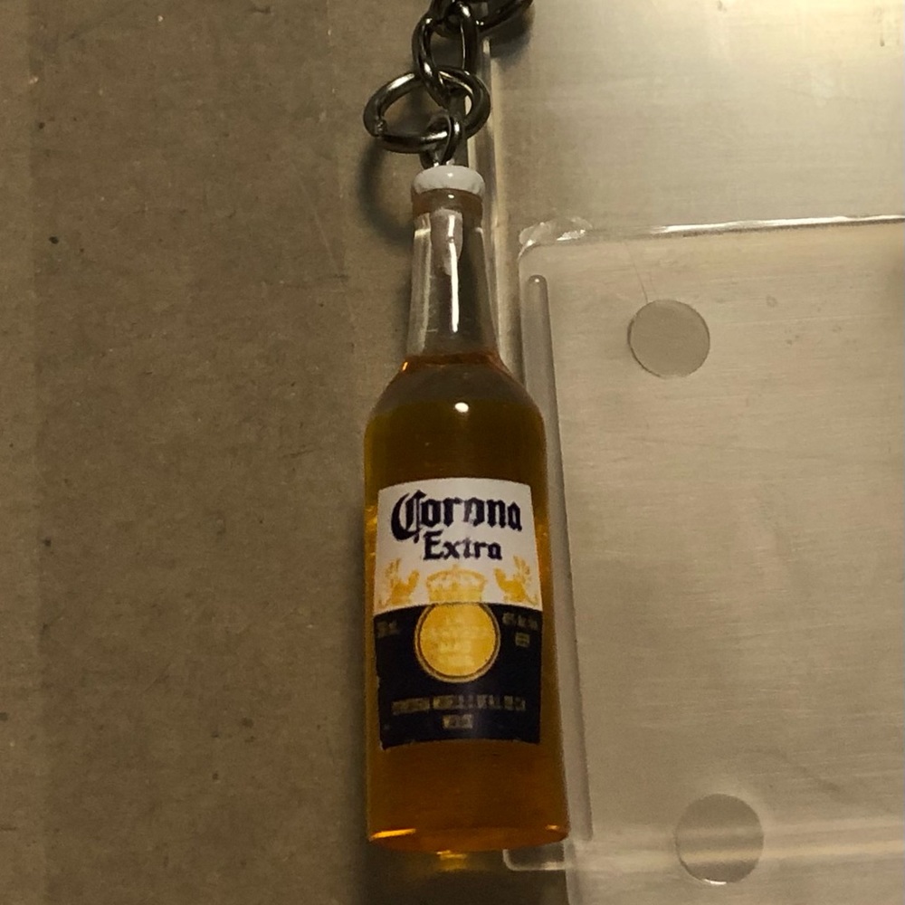 Corona beer keychain